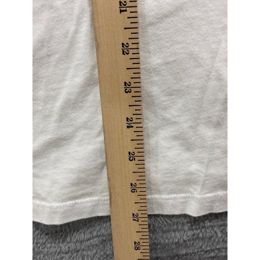 Universal Thread 2X White Womens V-Neck Short Sleeve T-Shirt Casual Minimalist
