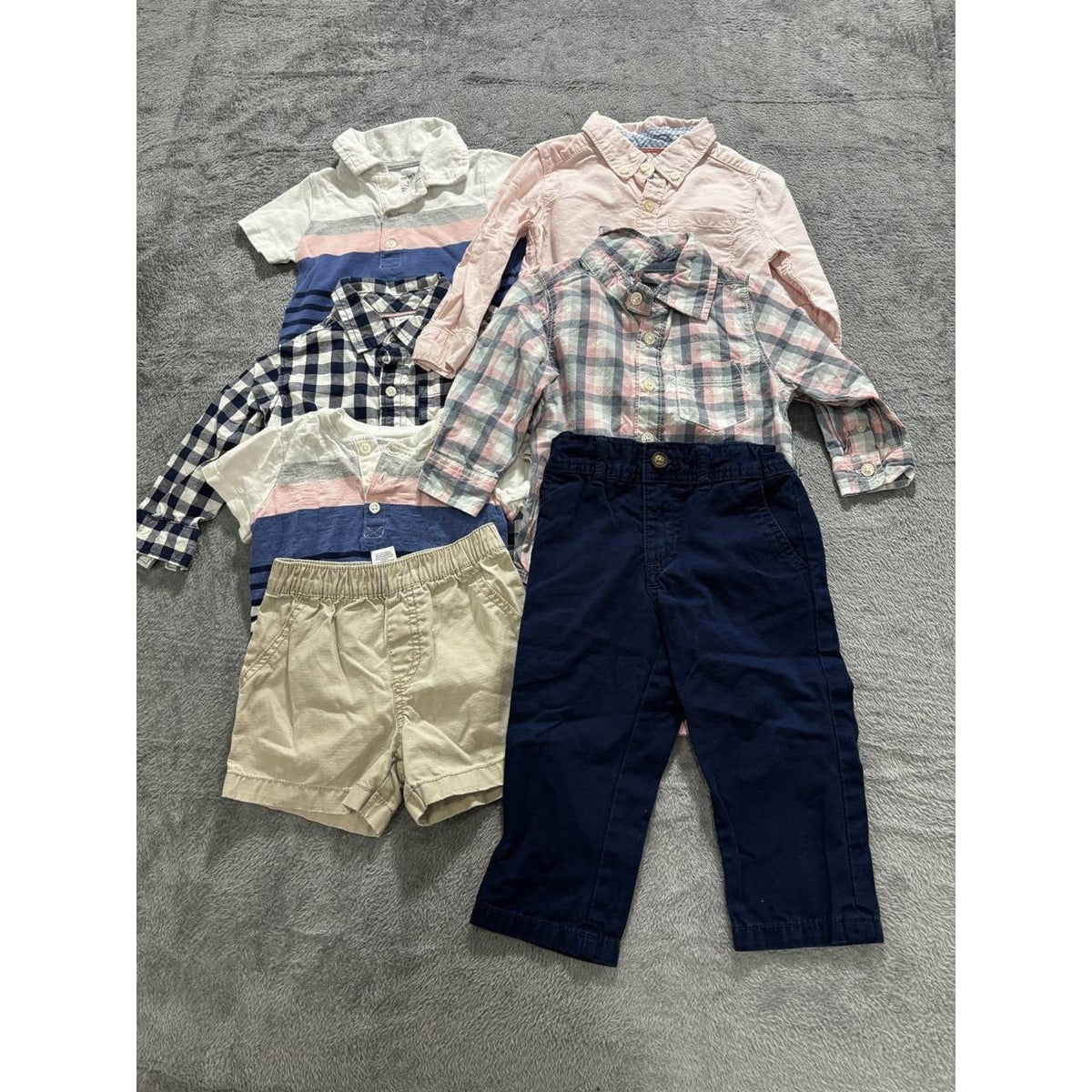 Carter's & OshKosh Baby Boy Shirts Lot 7 Pc 18M