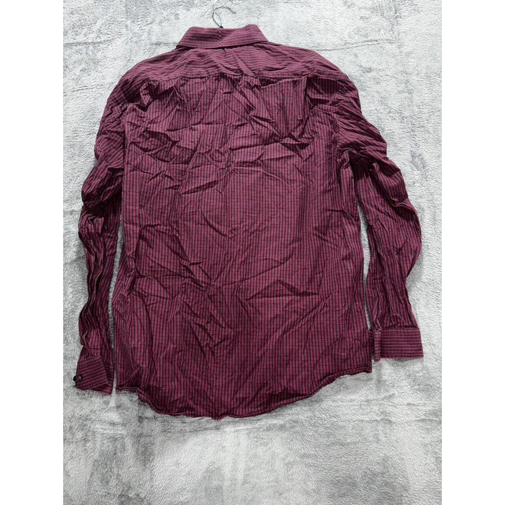 Ben Sherman Men's Burgundy Check Shirt 17.5 34/35, photo 4 of 10