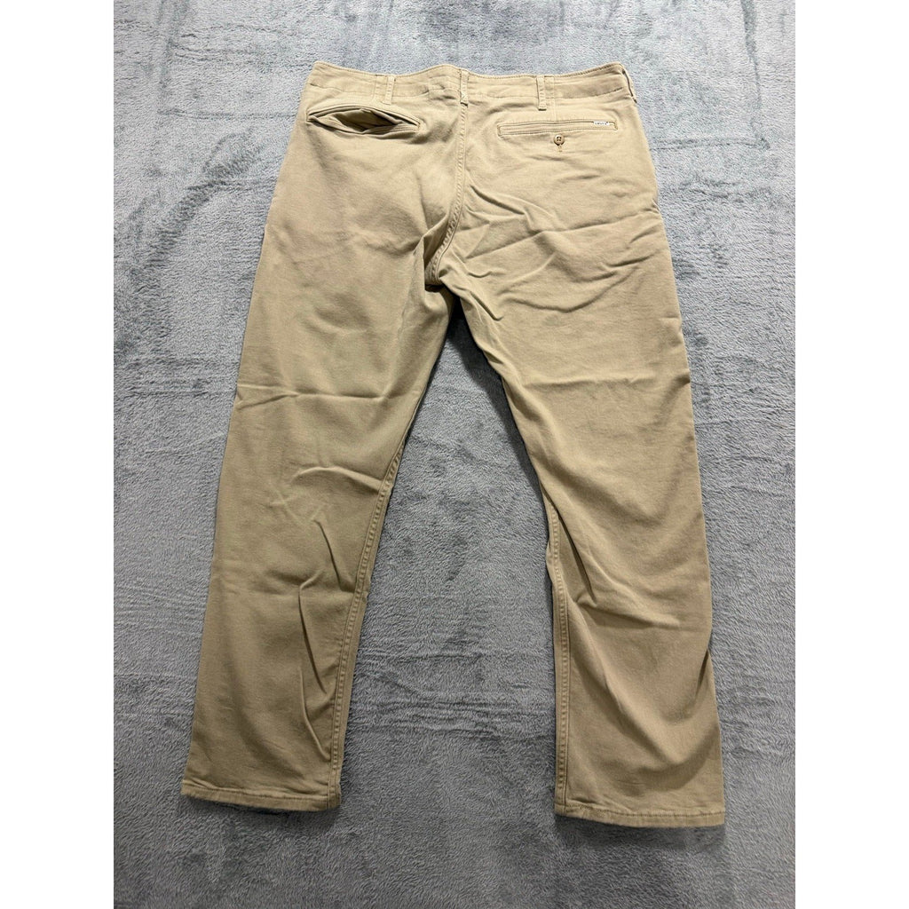 Levi Strauss & Co W36 L30 Khaki Chino Pants Mens Casual Preppy Vintage