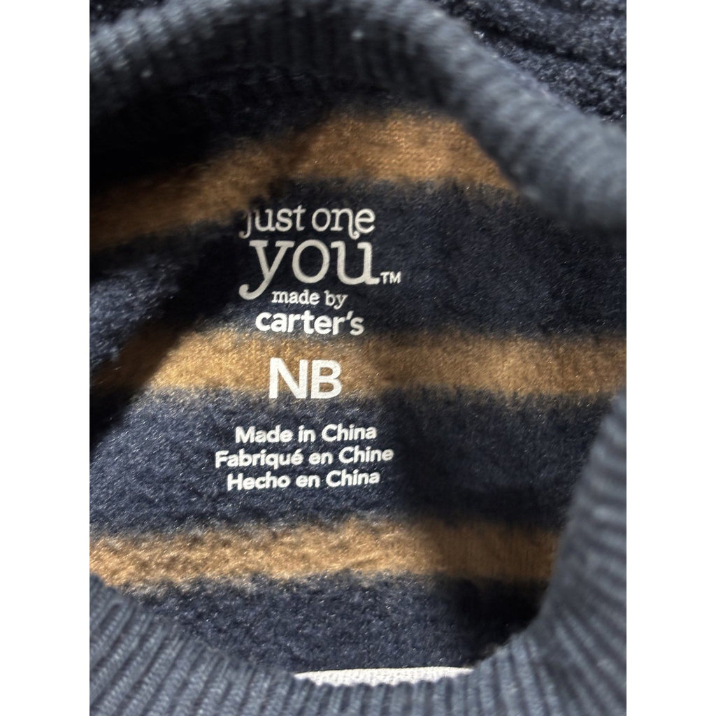 Carter's Baby Boy NB 6 Piece Bundle Sweatshirt Pants Bodysuits Sleeper Navy