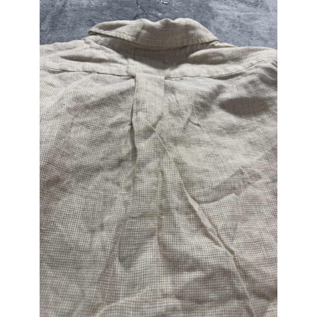 Brooks Brothers Men's Beige Irish Linen Shirt XL, photo 9 of 9