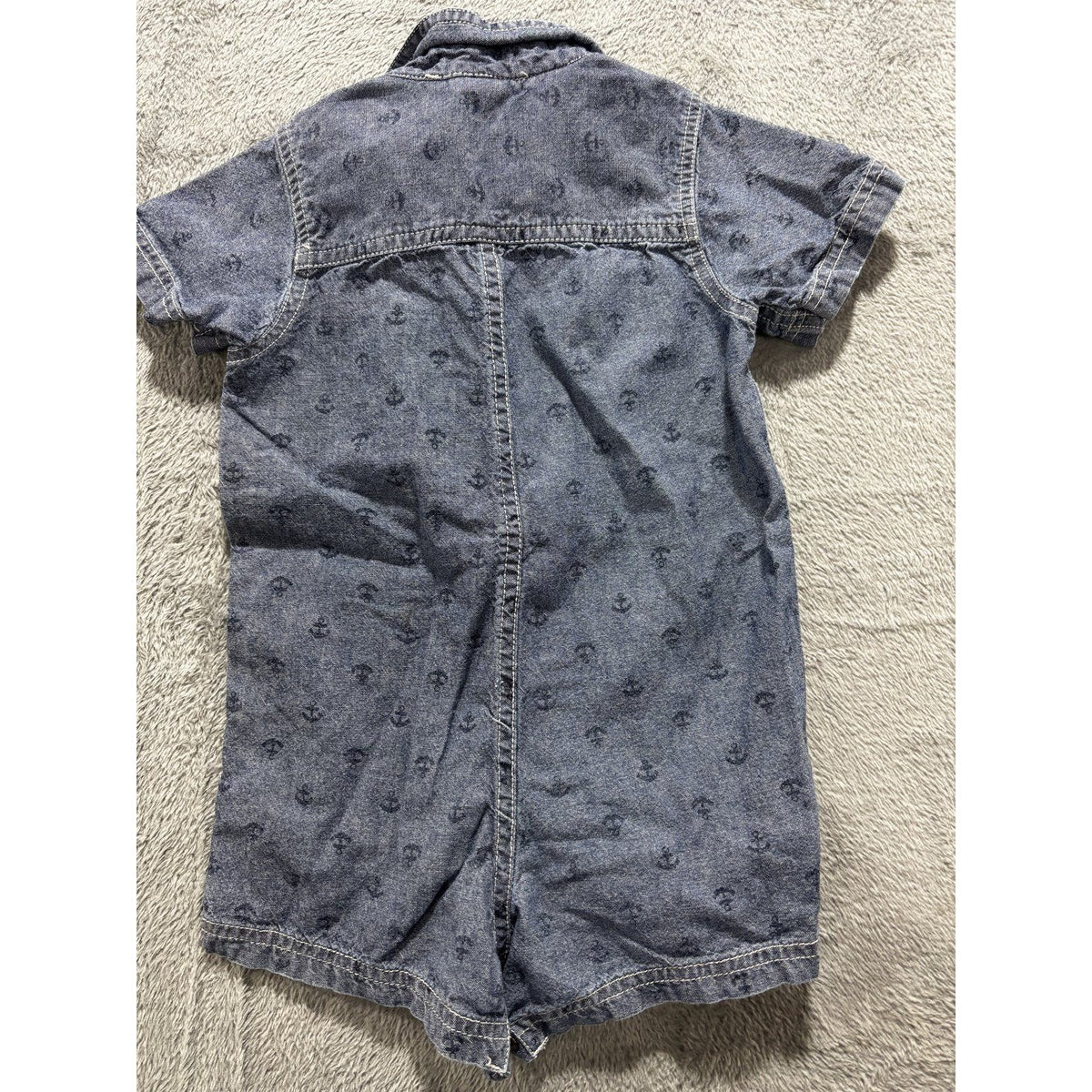 Carter's Baby 12M Blue Hooded Romper, babyGap Romper, Bodysuit and Shorts Set