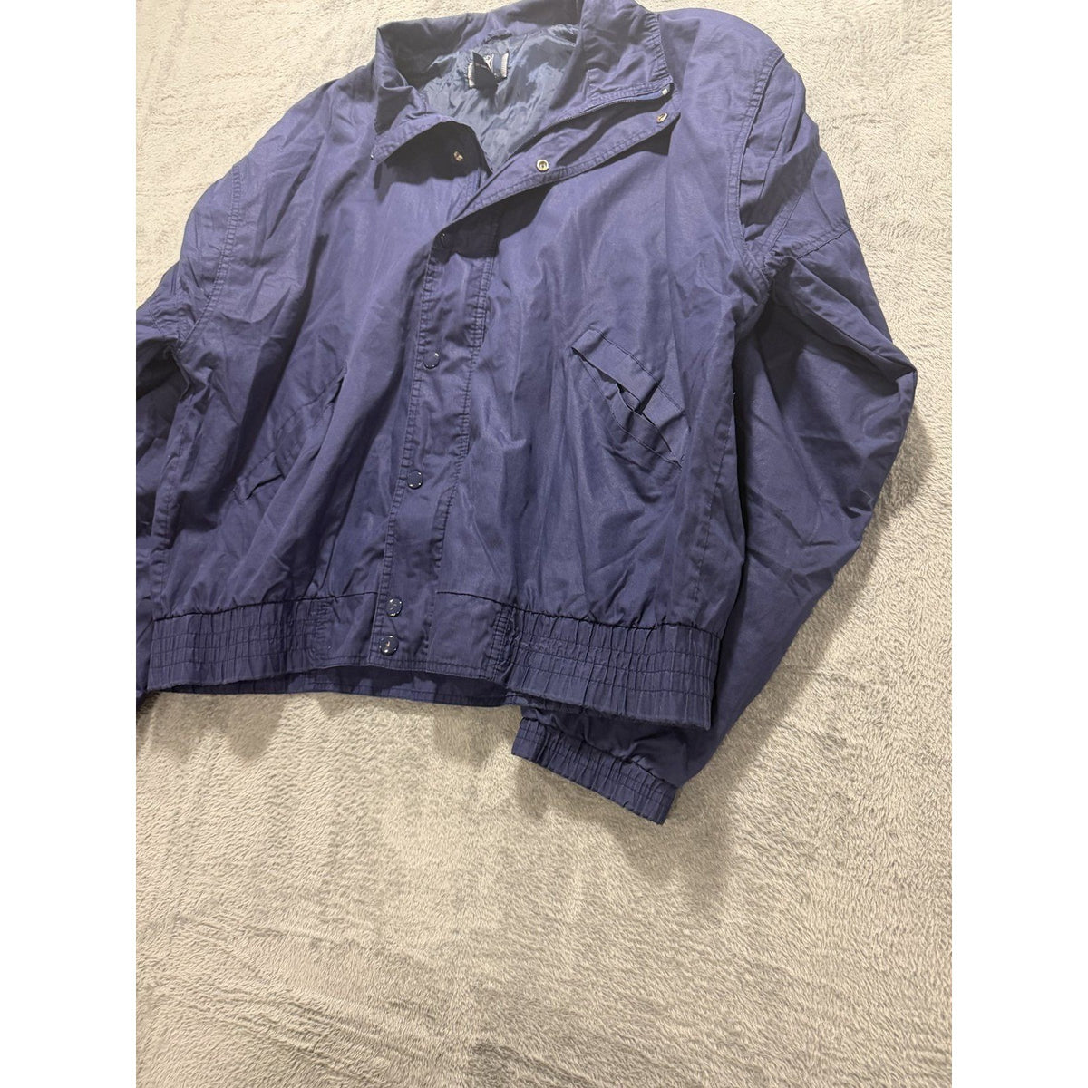 PGA Tour Mens L Navy Blue Windbreaker Jacket Golf Casual
