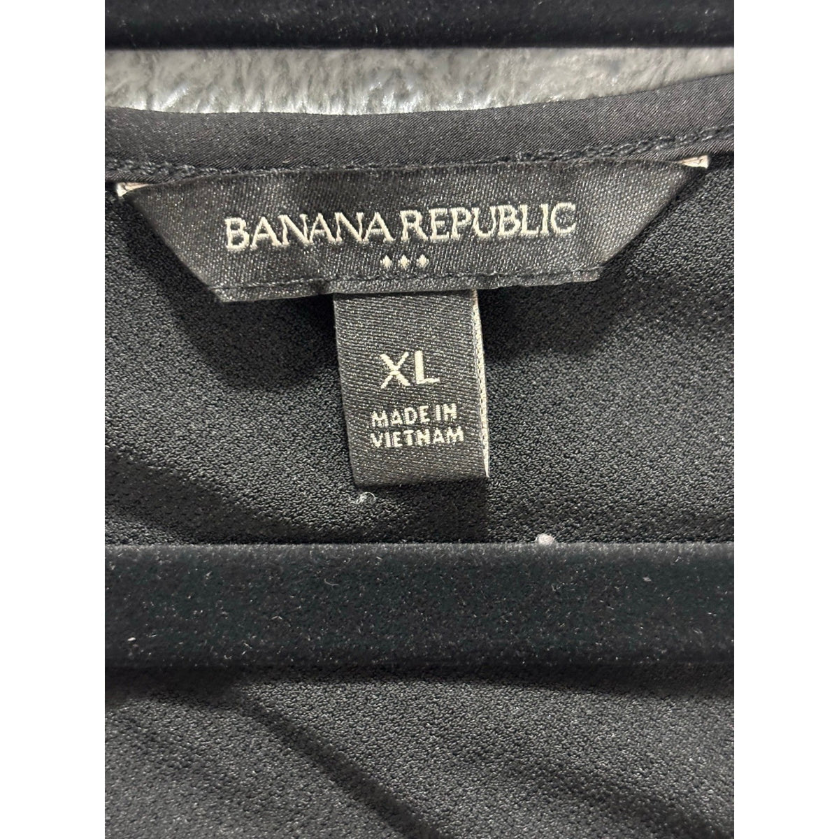Banana Republic XL Black Womens V-Neck Blouse Long Sleeve Casual Vintage Top