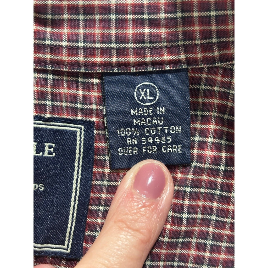 American Eagle Women's Burgundy Check Shirt Size XL, photo 8 of 11