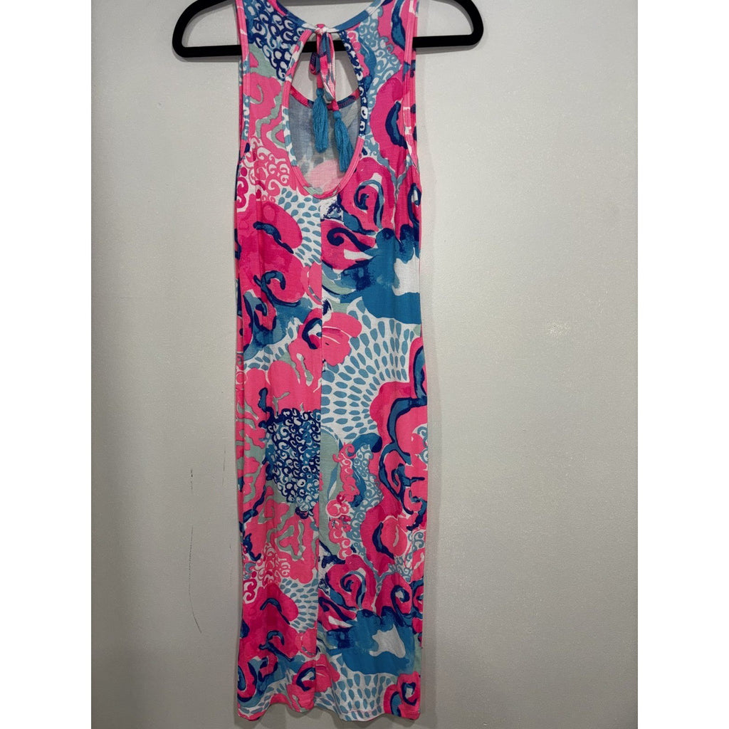 Lilly Pulitzer Women's Pink Print Maxi Dress Size XS, photo 7 of 13