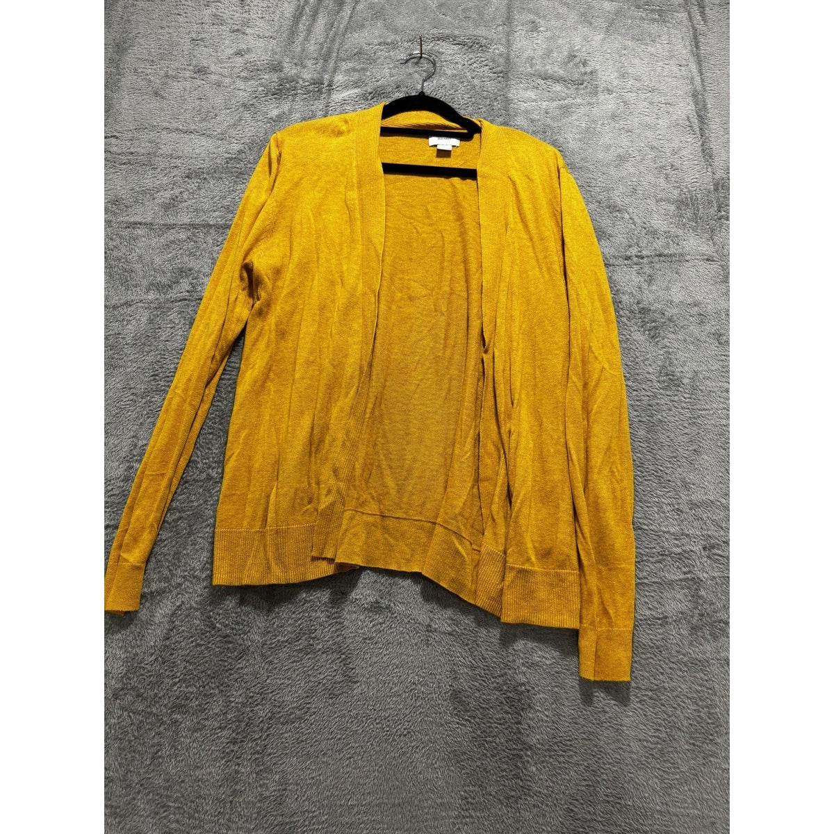 Old Navy Womens L Mustard Open Front Cardigan Long Sleeve Casual