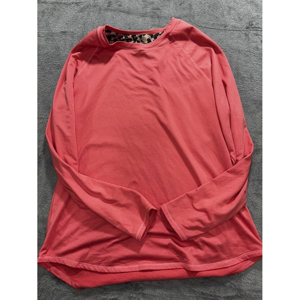 Cuddl Duds Women's Coral Leopard Lounge Set Size XL, photo 2 of 14
