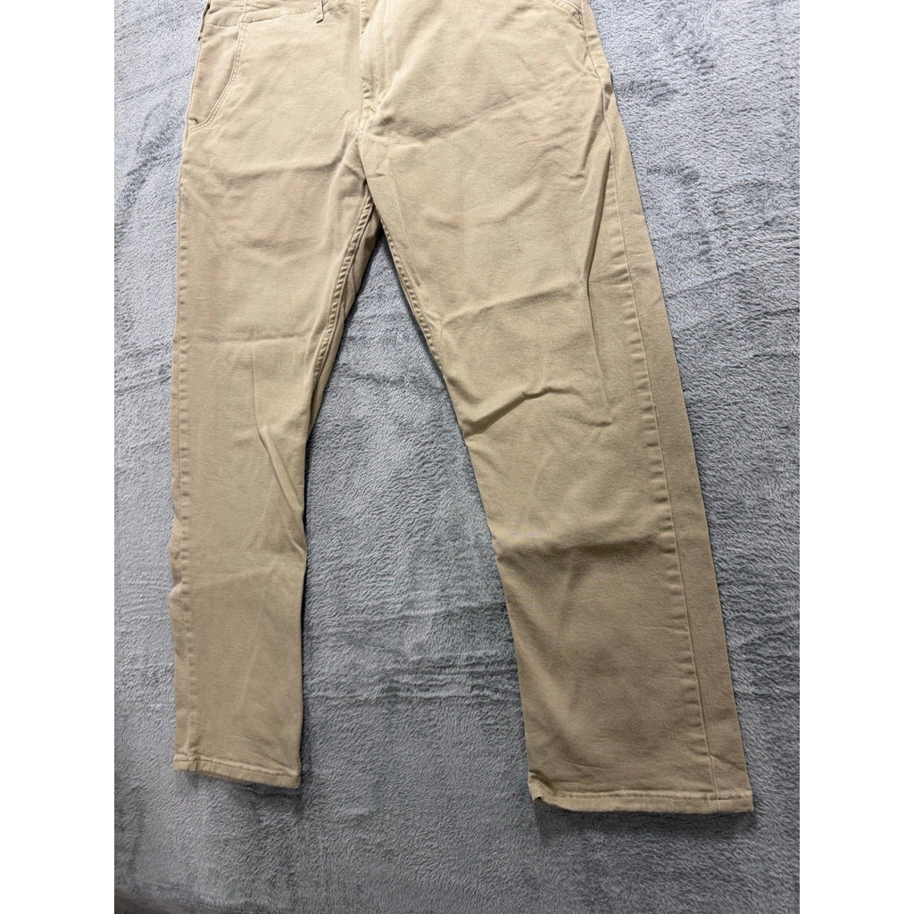 Levi Strauss & Co W36 L30 Khaki Chino Pants Mens Casual Preppy Vintage