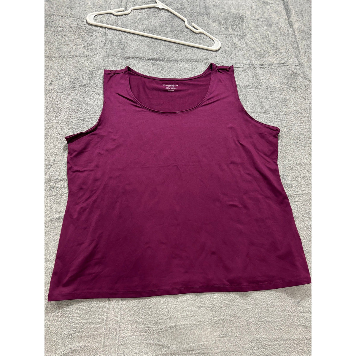 Charter Club 2X Purple Tan Orange Womens Tank Top Lot of 3 Casual Athleisure Set