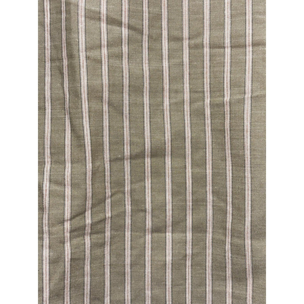 Ermenegildo Zegna Mens 41/16 Olive Striped Long Sleeve Button Up Dress Shirt