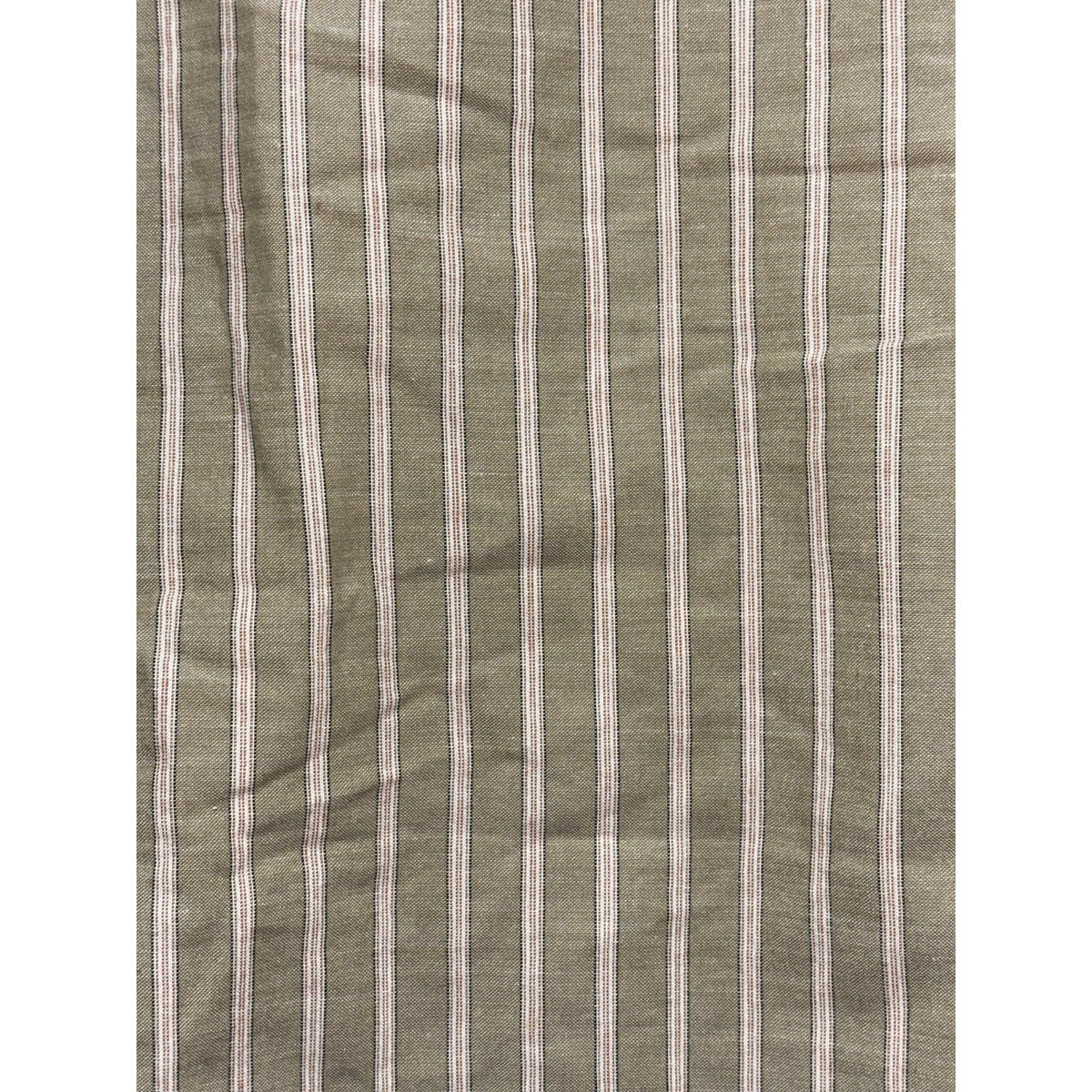 Ermenegildo Zegna Mens 41/16 Olive Striped Long Sleeve Button Up Dress Shirt