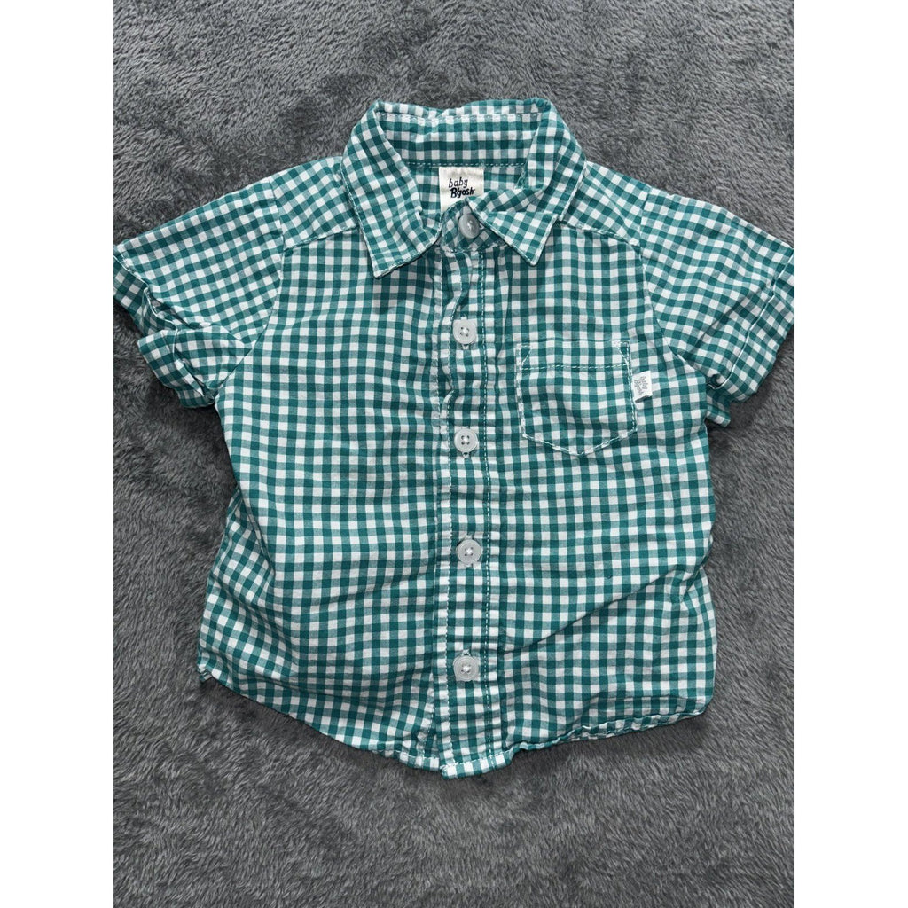 Carter's Baby B'gosh Baby Boy 6M 5 Piece Bundle Rompers Shirts Plaid Gingham