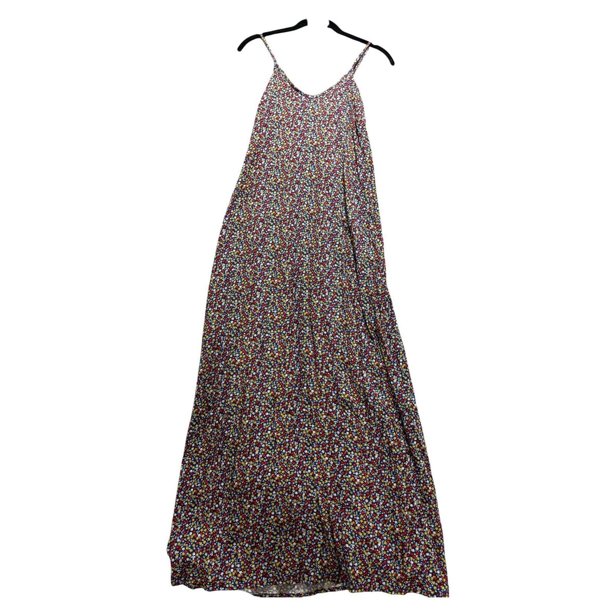 Old Navy M Navy Blue Floral Cami Maxi Dress Womens Boho Casual Ditsy