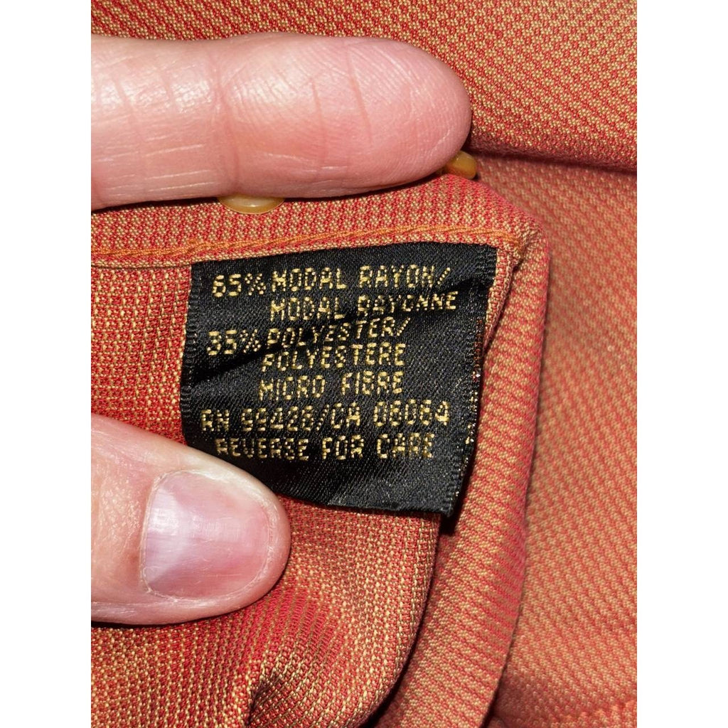 Bugatchi Men's Rust Orange Dress Shirt Size L, photo 10 of 10
