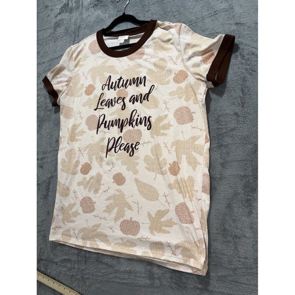 LuLaRoe Women's Cream Fall Ringer Tee Size XL, photo 3 of 10