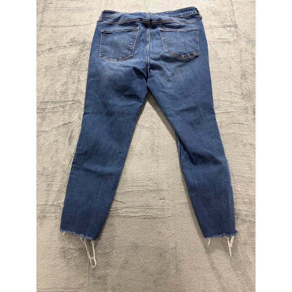 Old Navy 16 Blue Rockstar Super Skinny Extra High Rise Womens Jeans Casual Boho