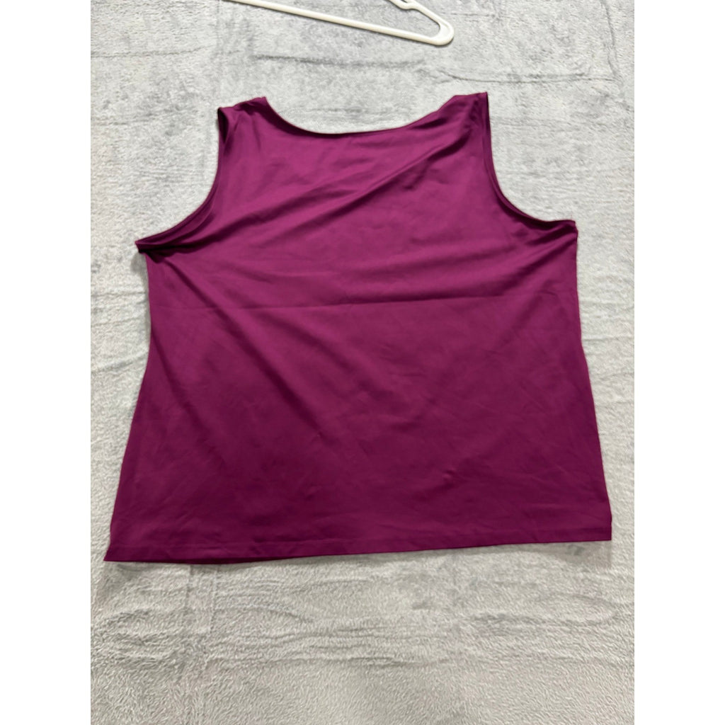 Charter Club 2X Purple Tan Orange Womens Tank Top Lot of 3 Casual Athleisure Set