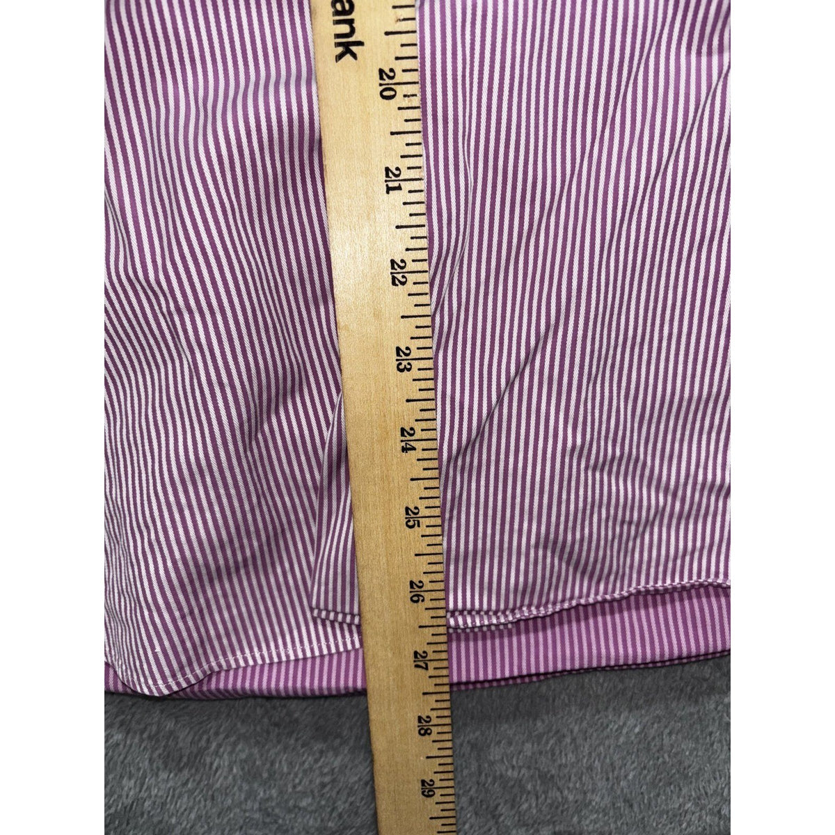 Hugo Boss Mens 16 1/2 34/35 Purple Striped French Cuff Dress Shirt Business
