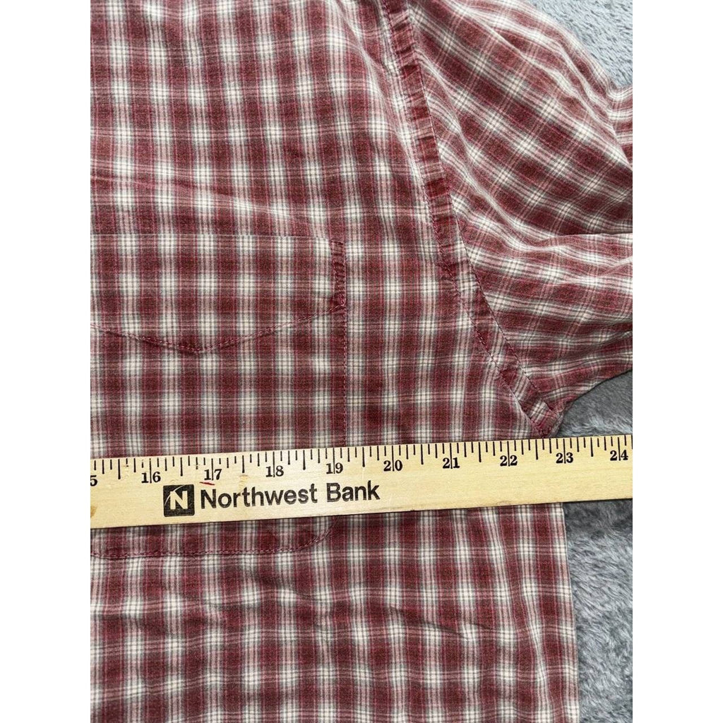 G.H. Bass & Co Men's Red Plaid Shirt Size L, photo 4 of 8