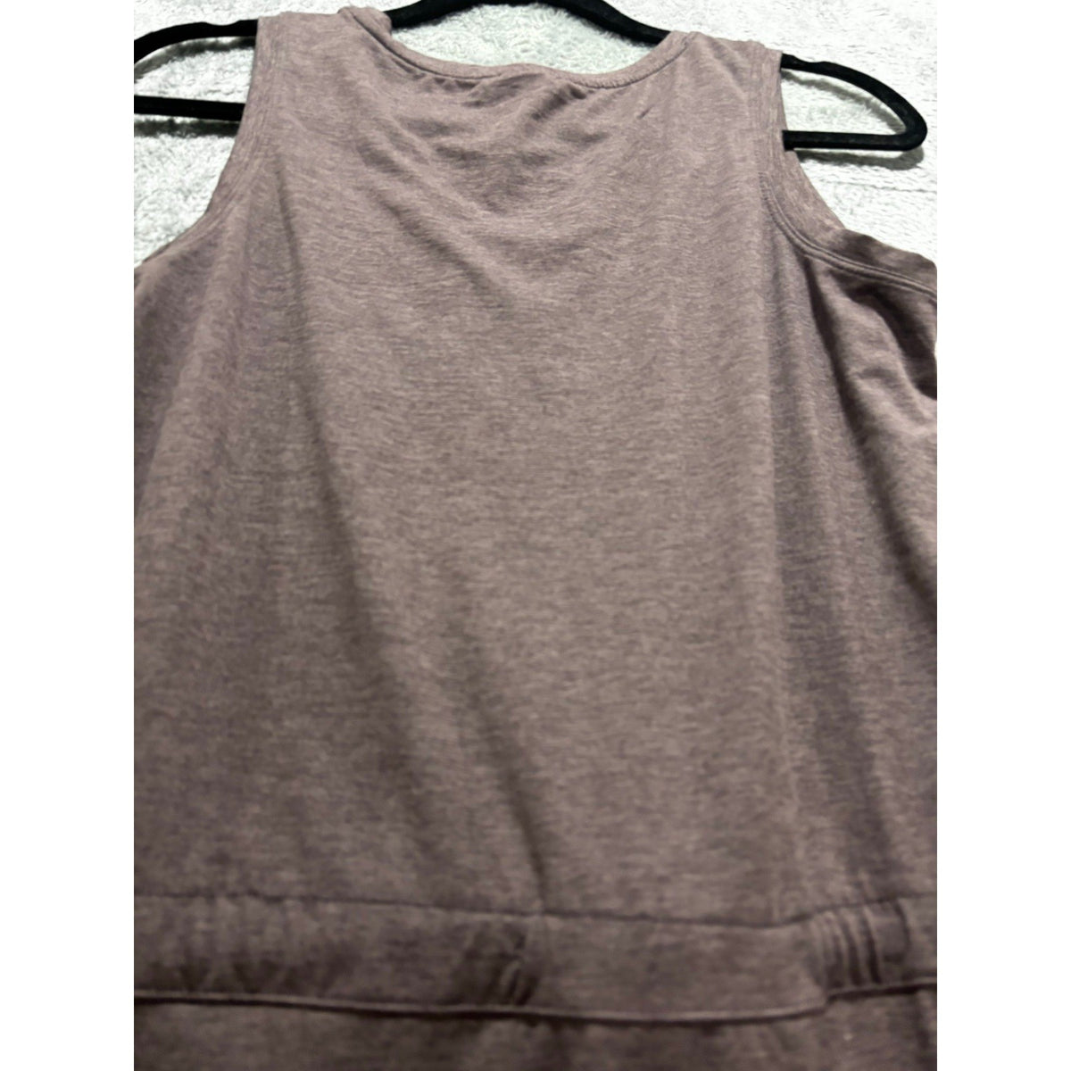 Members Mark Favorite Soft Dress Womens M Plum Heather Sleeveless Drawstring NWT