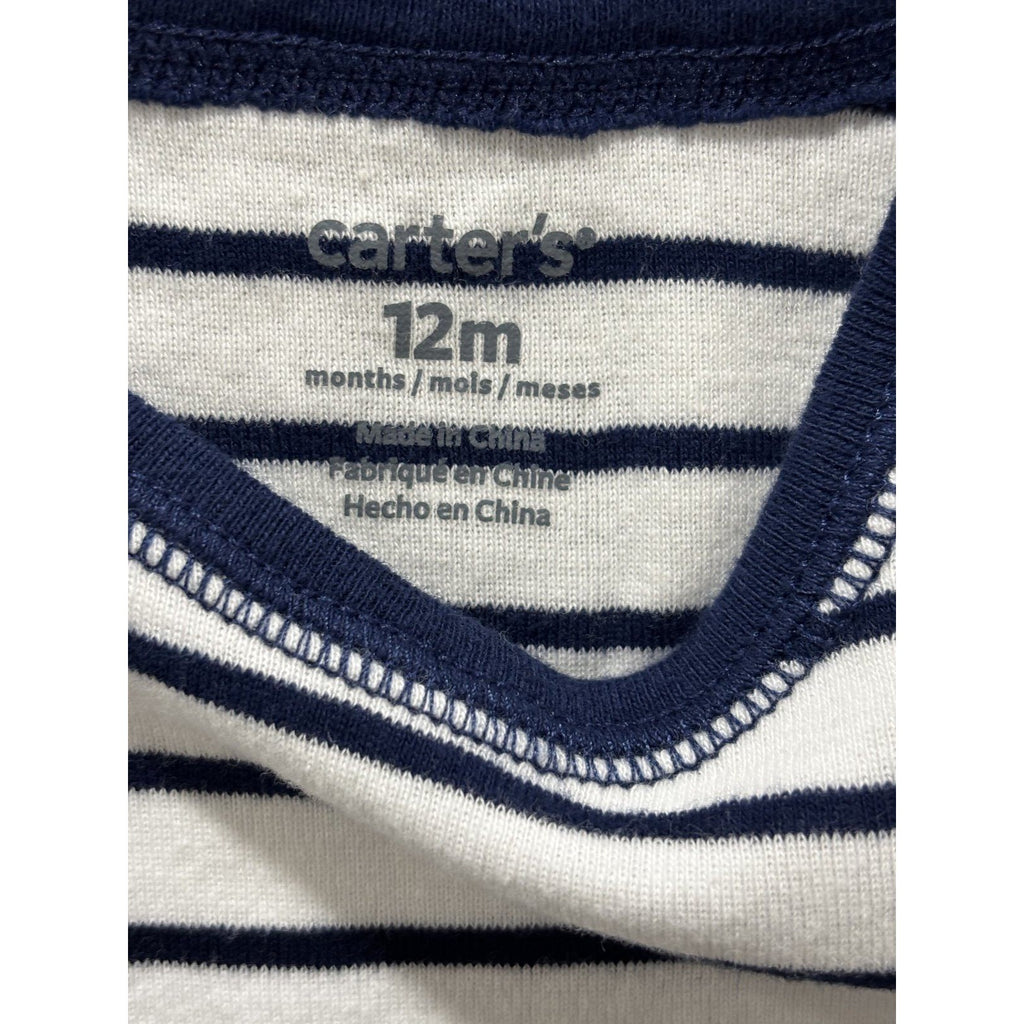 Carter's Baby 12M Whale Romper, Denim Shorts and 4 Bodysuits 6 Piece Bundle