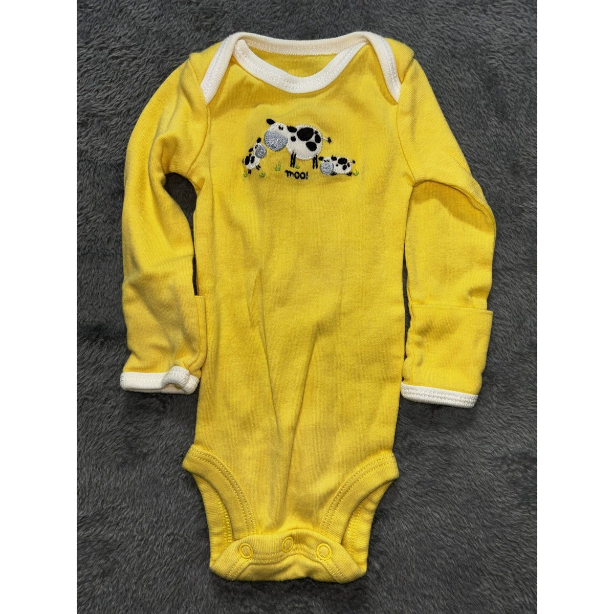 baby B'gosh Baby NB 5 Piece Bundle Hoodie Pants Bodysuits Yellow Gray