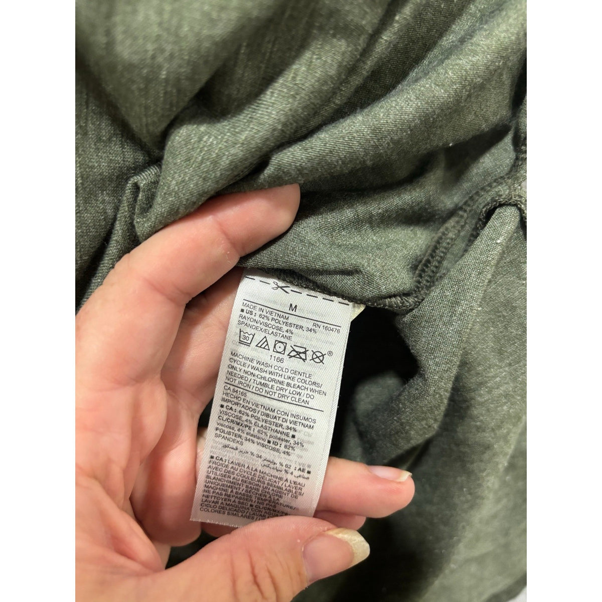 Old Navy M Olive Green Womens Cami Maxi Dress Boho Casual Sleeveless Side Slits