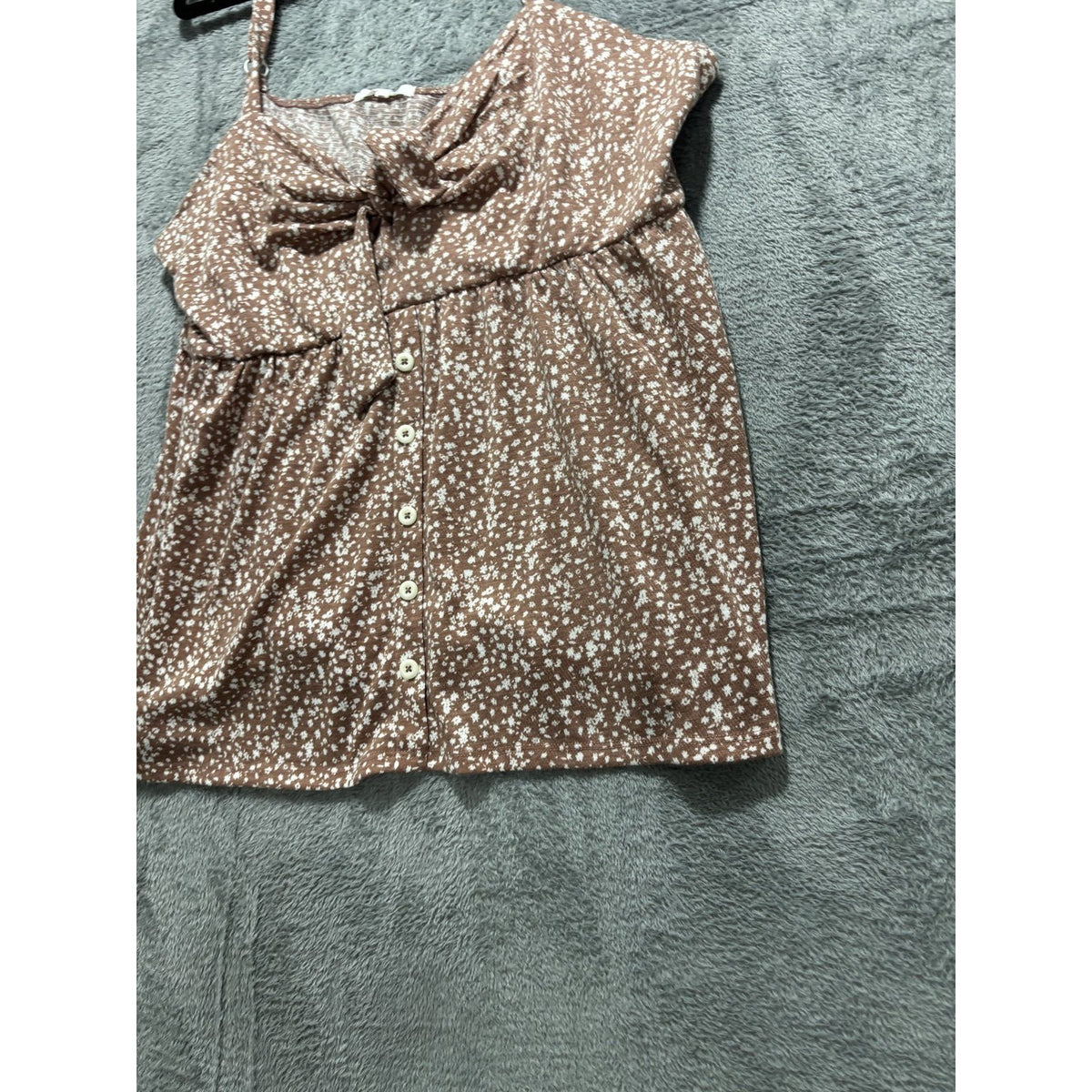 maurices Womens XXL NWT Brown Floral Tie Front Cami Top Casual