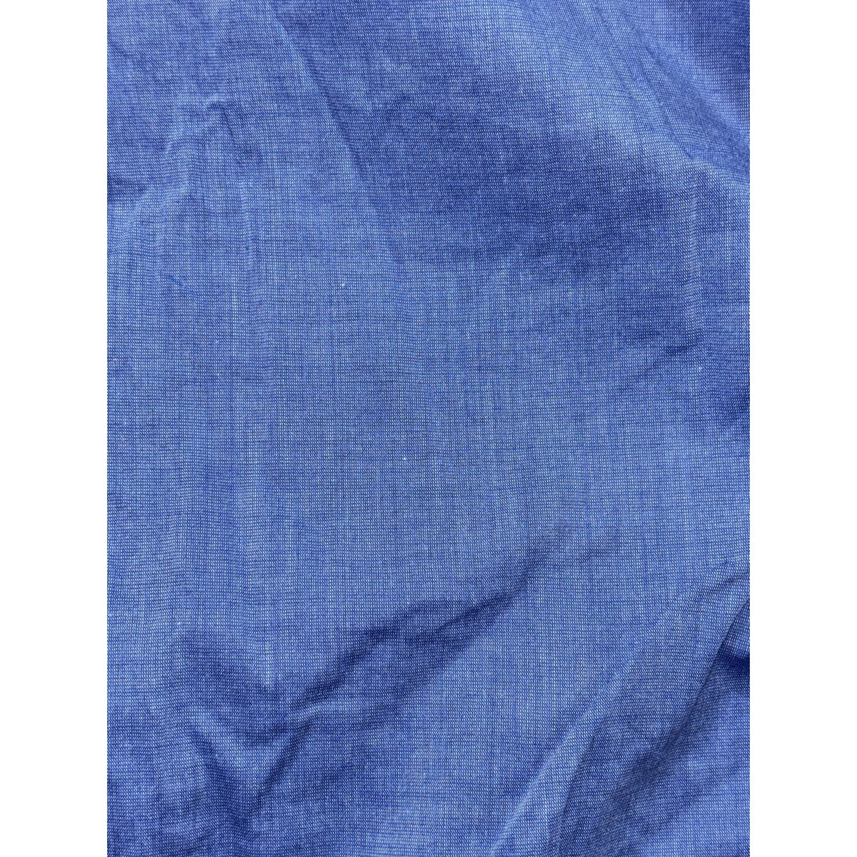 Borrelli Mens 16 1/2 42 Blue Long Sleeve Button Up Dress Shirt Italy Classic