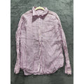 Bugatchi Men's Purple Striped Linen Shirt Size XL