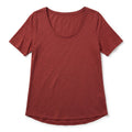 LOFT Outlet Womens M Rust Red Short Sleeve Scoop Neck Tee Casual Minimalist Top