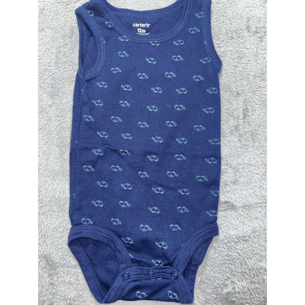 Carter's Baby 12M 8 Piece Bundle Bodysuits Tee Shorts Pants Dinosaur Turtle