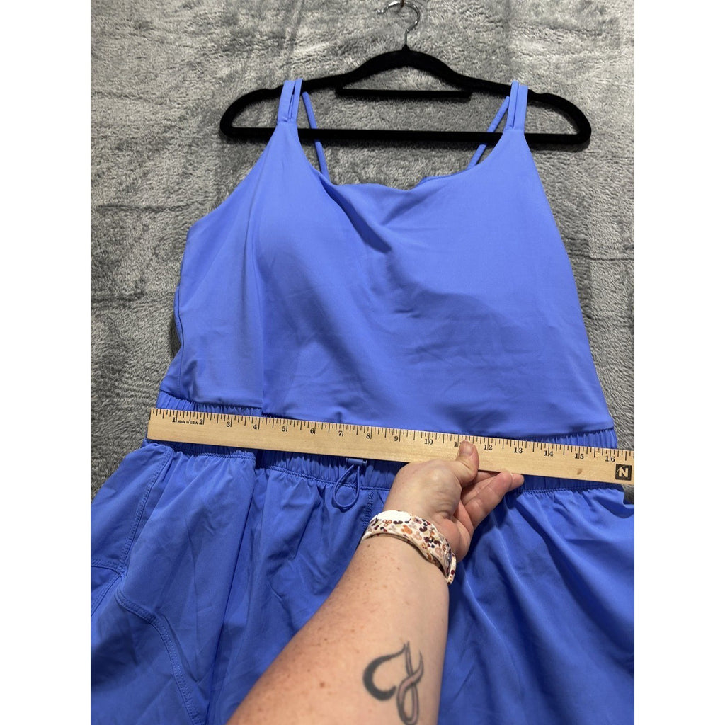 Avia Womens XL 16-18 Periwinkle Blue Athletic Romper Built In Shorts Activewear