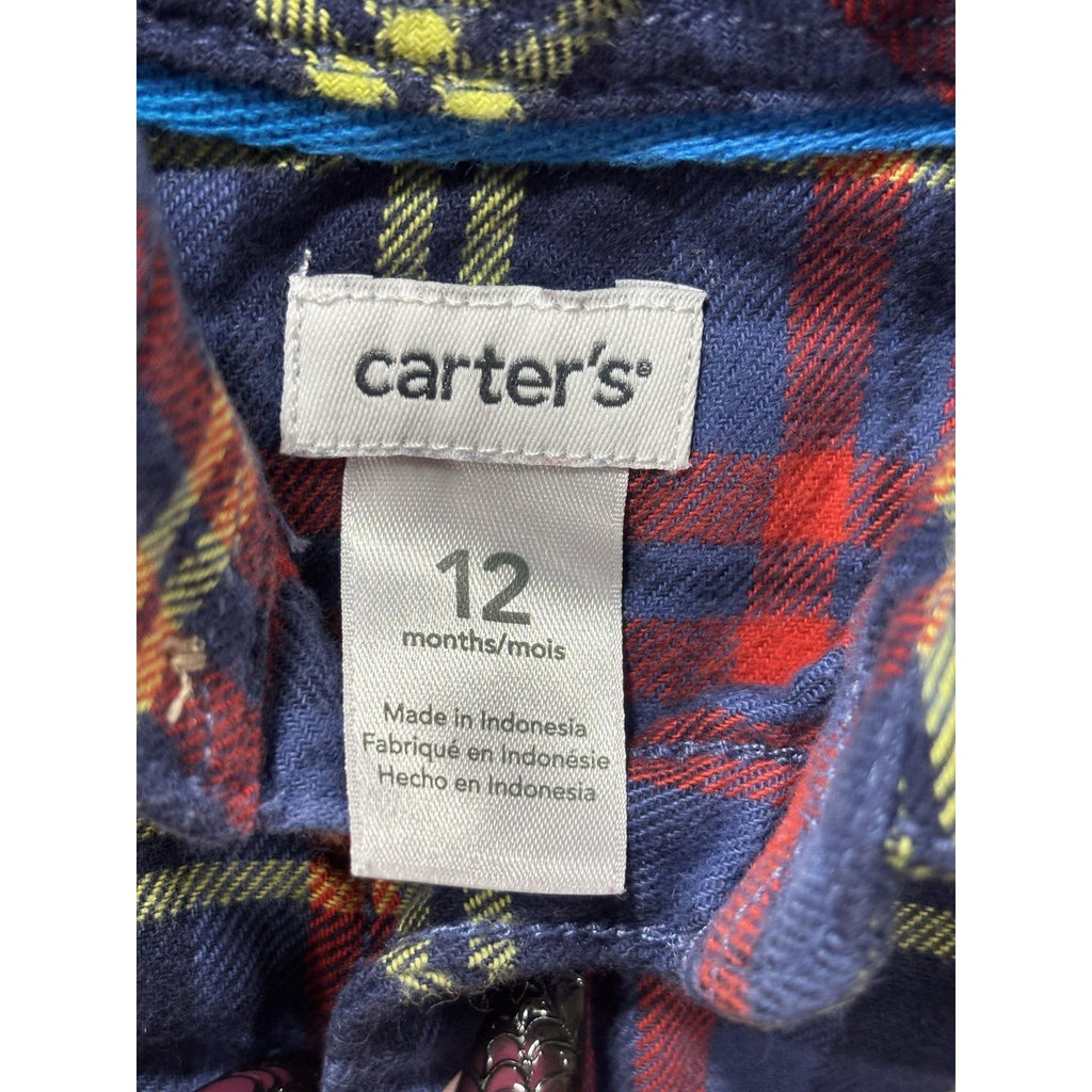 Carter's Baby Gap Baby 12M 5 Piece Bundle Plaid Shirt Romper Pants