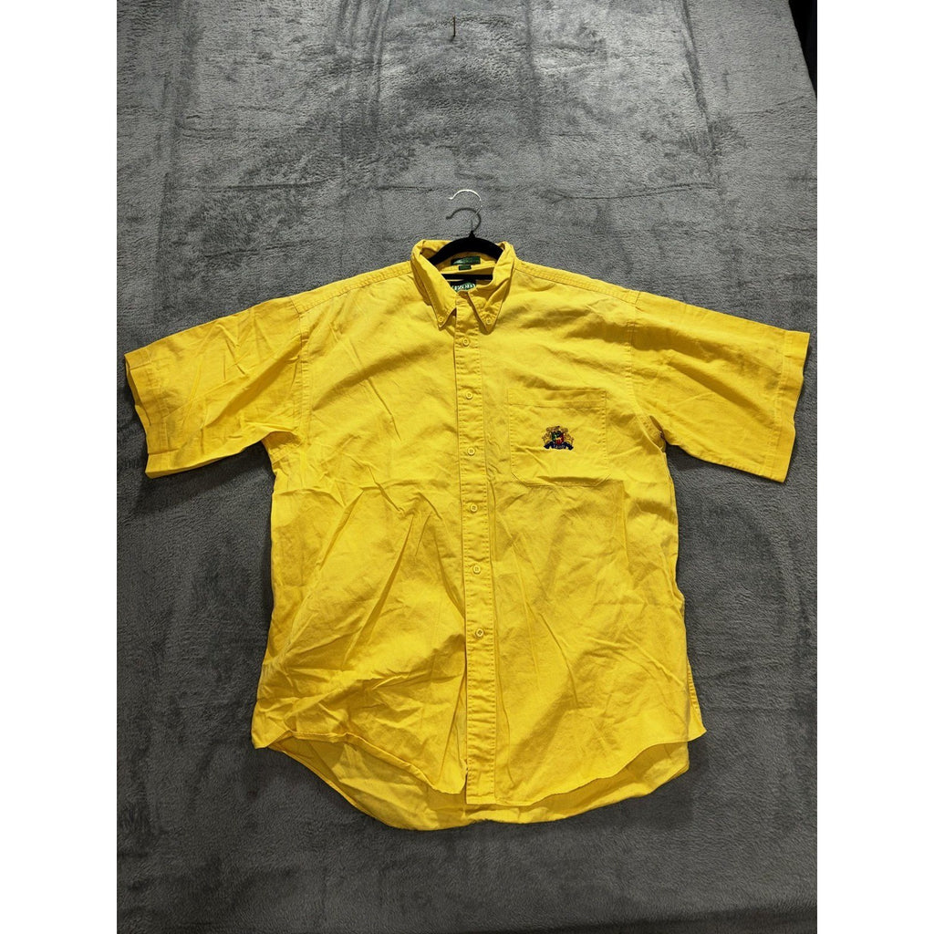 IZOD Men's Yellow Short Sleeve Shirt Size L