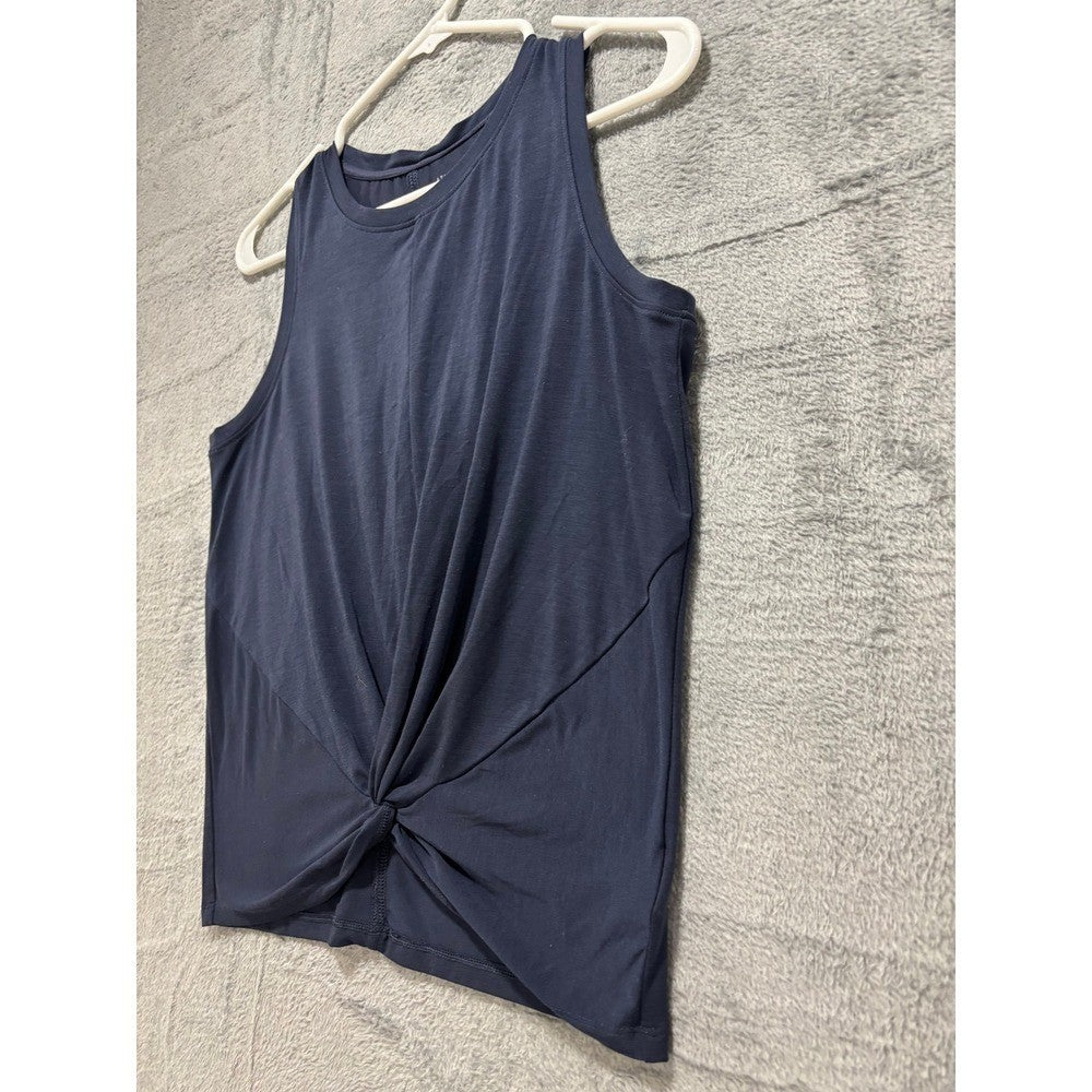 Athleta Girl XXL/16 Navy Blue Twist Around Tank Top Girls Athleisure Casual Yoga