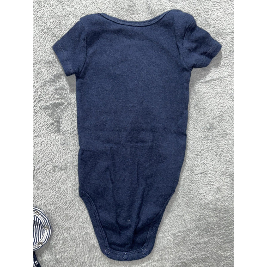 Carter's Baby Boy 3M 7 Piece Bundle Hoodie Tee Pants Bodysuits Blue Navy
