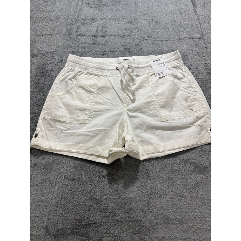 Sonoma Women's White Shorts Size 16, photo 15 of 15
