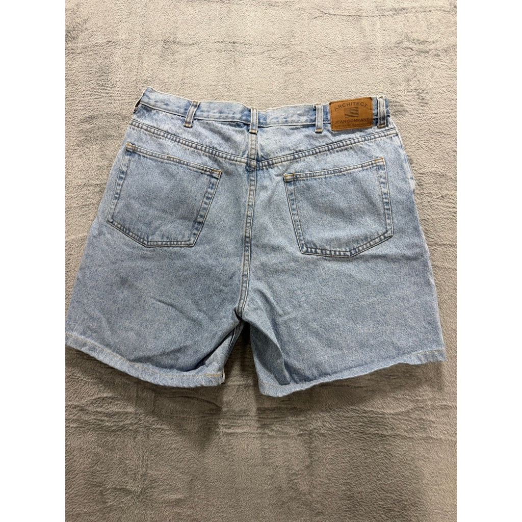 Architect Jean Co 38 Light Wash Blue Denim Shorts Relaxed Fit Vintage Casual