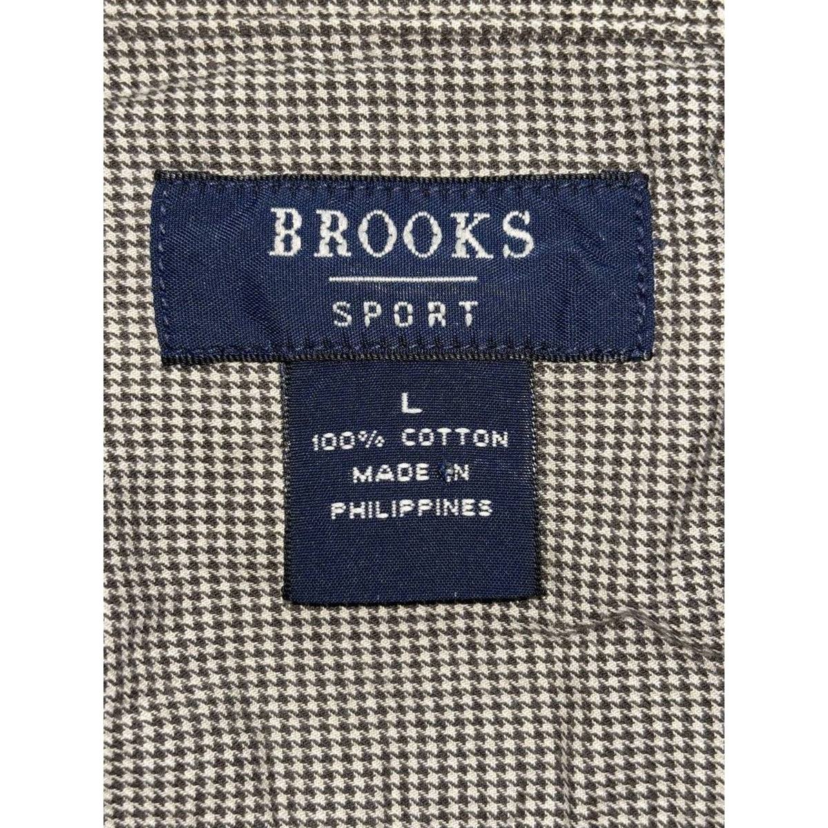 Brooks Brothers Men's Brown Houndstooth Shirt Size L, photo 8 of 8