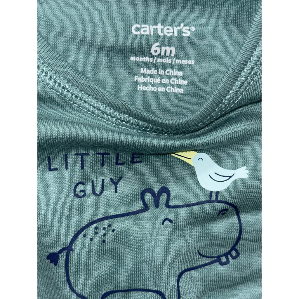 Carter's Baby Boy 6M 6 Piece Bundle Tee Shorts Tank Bodysuits Green Blue Navy