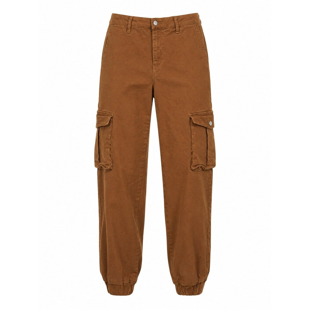 Windsor Denim Brown High Rise Cargo Jogger Pants Women Large TS40 Tobacco