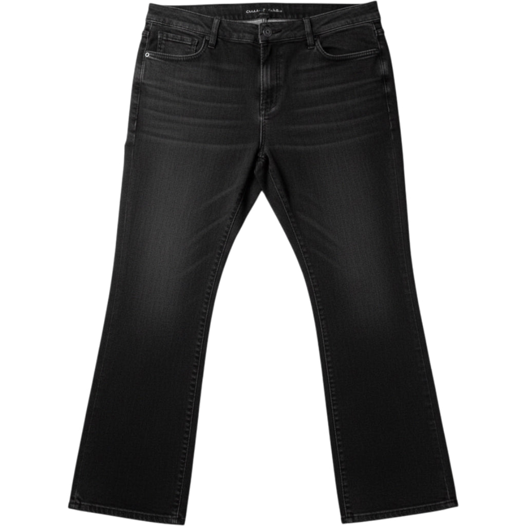 Old Navy Black Rock Boot-Cut Jeans Womens 24 Stretch Denim Mid Rise