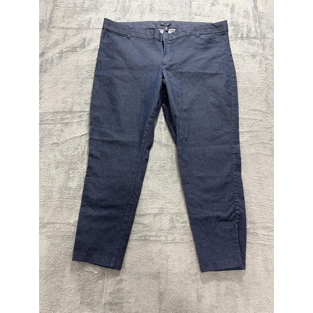 GAP 16R Blue Slim City Chino Pants Womens Casual Classic Office Stretch Cropped