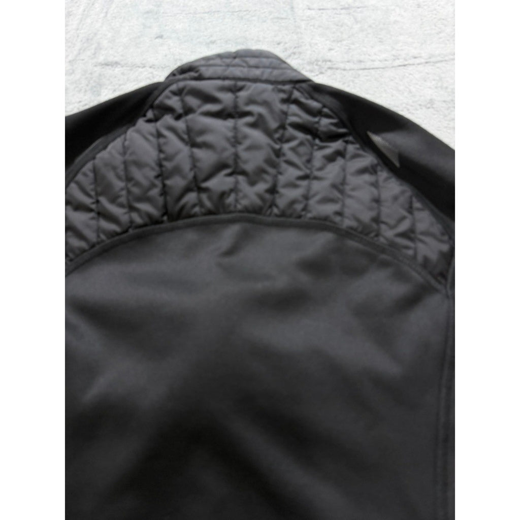 Eddie Bauer Women 2XL Black Hybrid Puffer Softshell Fleece Lined Jacket Full Zip