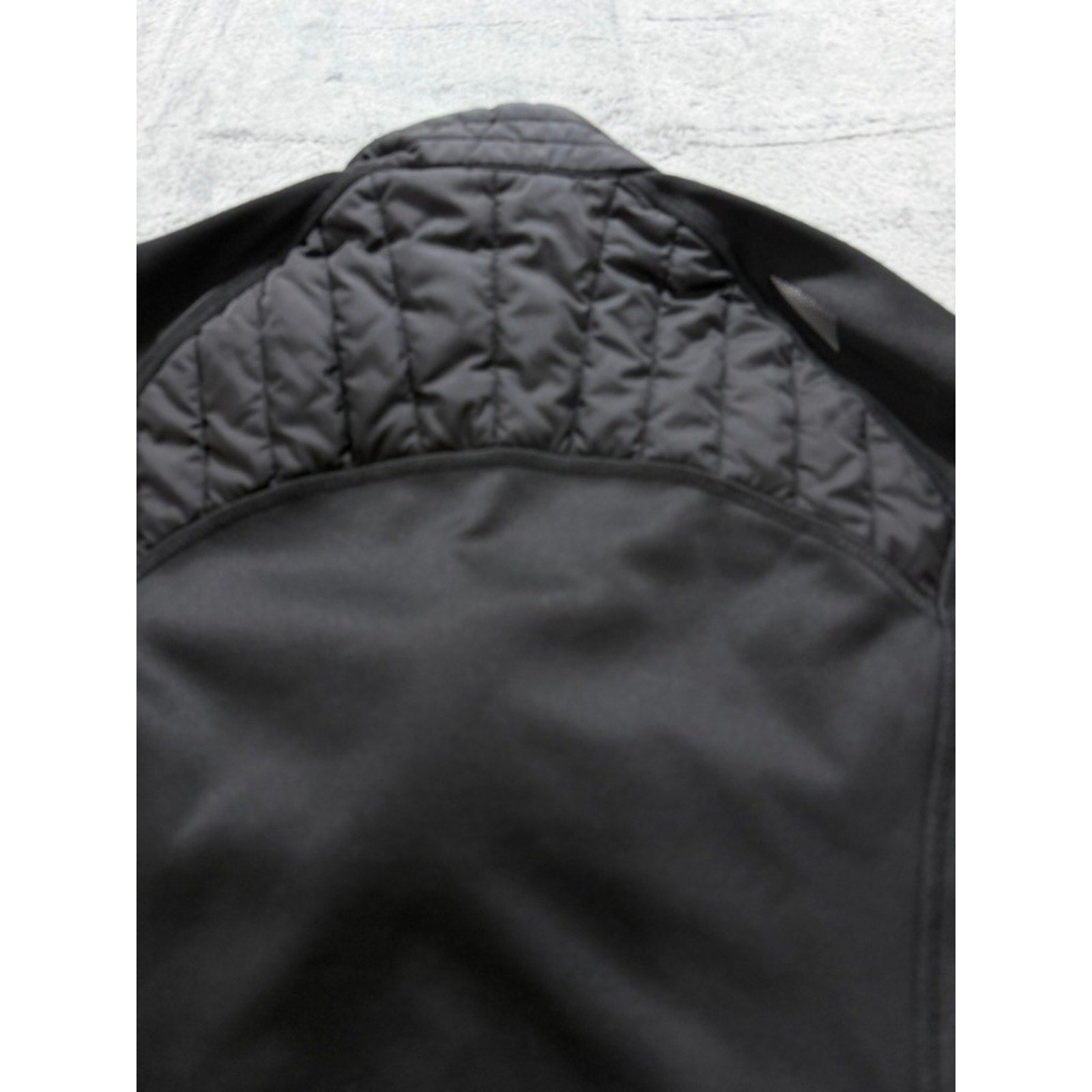 Eddie Bauer Women 2XL Black Hybrid Puffer Softshell Fleece Lined Jacket Full Zip