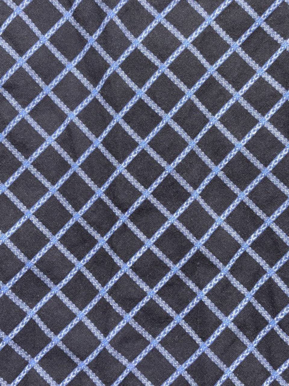 Ben Sherman Mens M Navy Blue Diamond Check Long Sleeve Button Up Dress Shirt