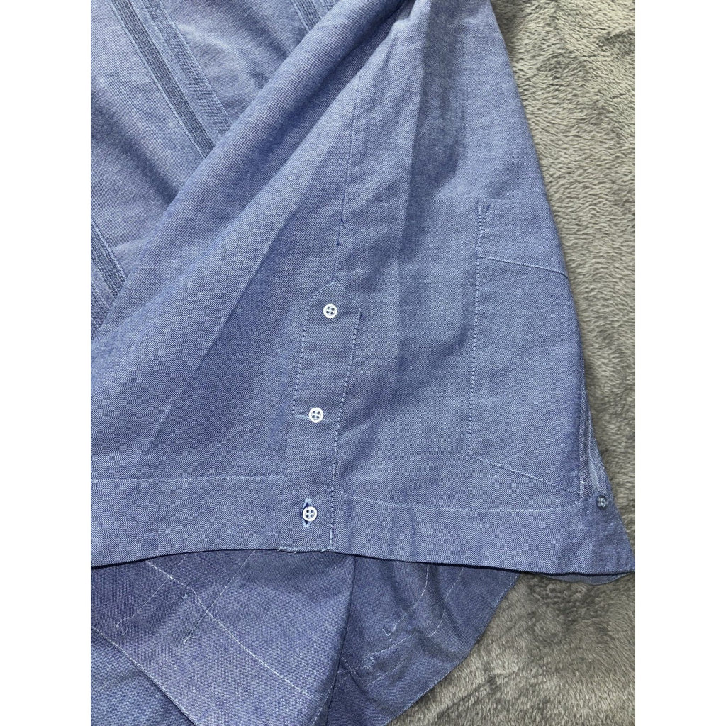 Renato Collezione Men's Blue Guayabera Shirt Size L, photo 8 of 9